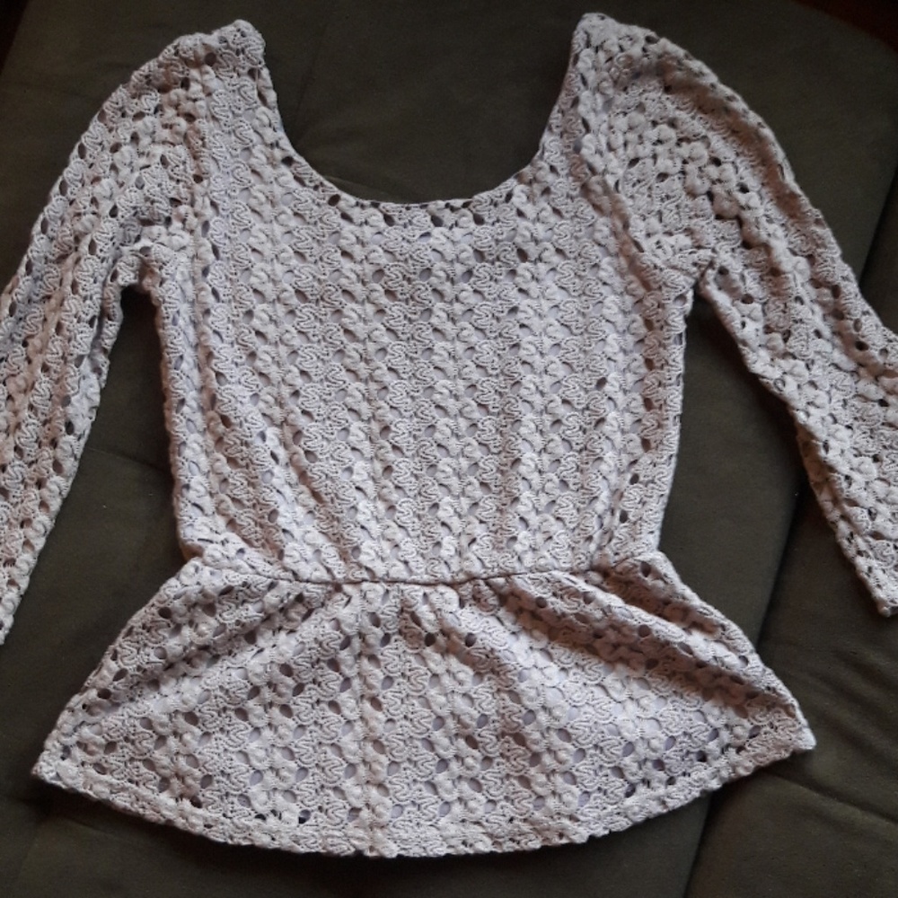 Purple shade peplum top